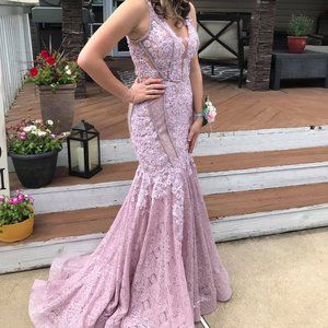 Blush/Pink Embellished Prom Dress
